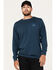 Image #1 - Brixton Men's Alpha Square Logo Graphic Long Sleeve T-Shirt, Navy, hi-res