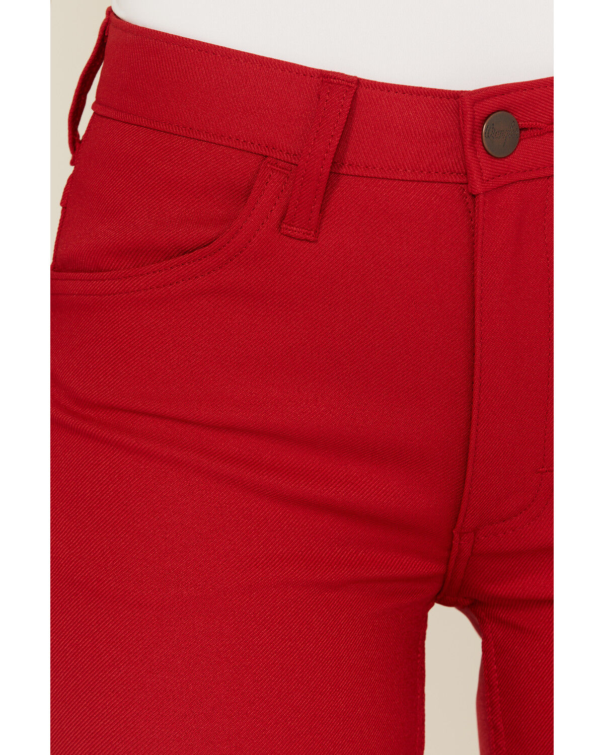 Image #2 - Wrangler Retro Women's Wrancher High Rise Straight Stretch Jeans, Red, hi-res