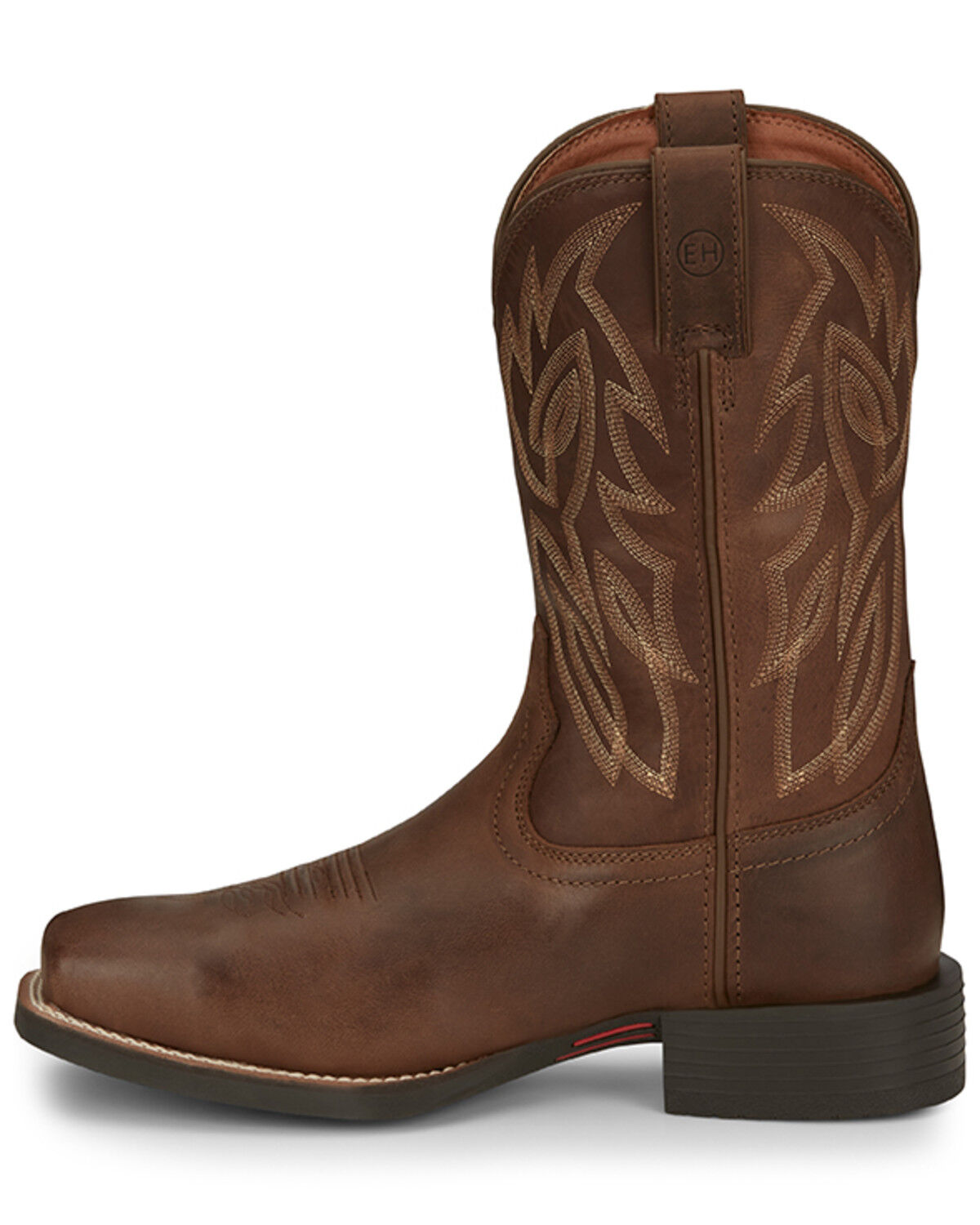 Image #3 - Justin Men's Canter Pull-On Work Boots - Steel Toe, Brown, hi-res