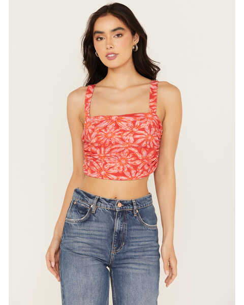 Free People Women's All Tied Up Top, Red, hi-res