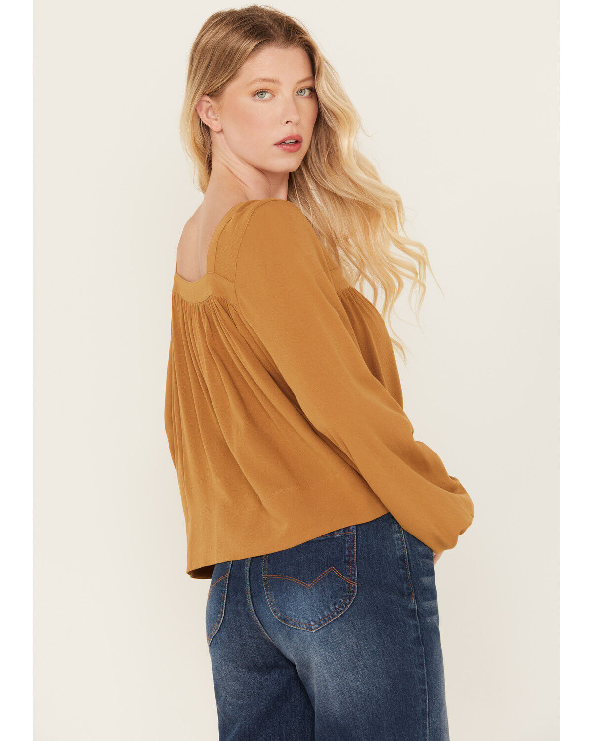 Image #4 - Cleo + Wolf Women's Long Sleeve Flowy Blouse, Bronze, hi-res