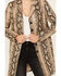 Image #4 - BLANKNYC Women's Snake Print Faux Leather Coat, Tan, hi-res