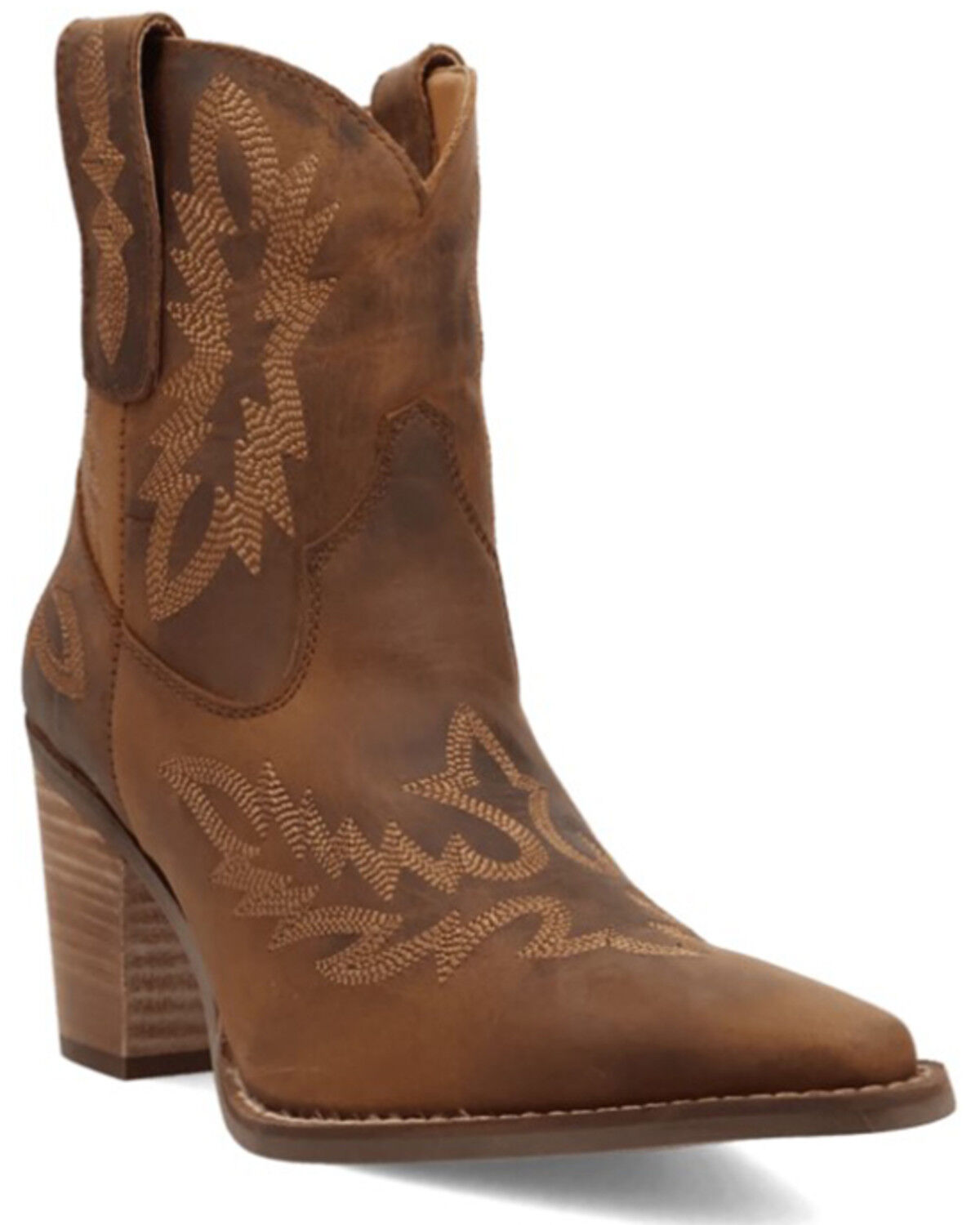 Image #1 - Dingo Women's Rocky Top Western Booties - Snip Toe, Brown, hi-res