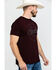 Cinch Men's Burgundy Logo Graphic T-Shirt  , Burgundy, hi-res
