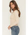 Image #2 - Wild Moss Women's Lace Long Sleeve Top, Oatmeal, hi-res