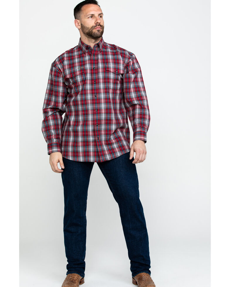 Powder River Outfitters Men S Brushed Twill Plaid Flannel Shirt
