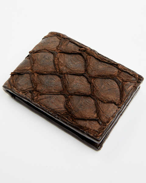 Image #1 - Cody James Men's Exotic Pirarucu Bi-Fold Wallet, Brown, hi-res