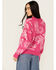 Image #4 - Very J Women's Paisley Print Sweater, Pink, hi-res