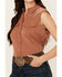 Image #3 - Shyanne Women's Western Embroidered Sleeveless Button-Down Western Shirt, Caramel, hi-res
