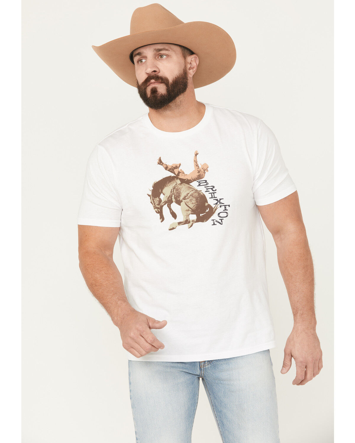 Image #1 - Brixton Men's Rowdy Tailored Short Sleeve Graphic T-Shirt, White, hi-res