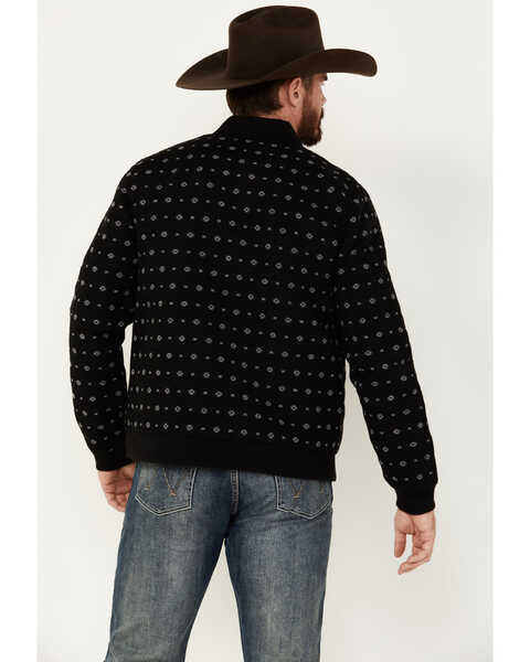 Image #4 - Hooey Men's Southwestern Print Wool Jacket, Black, hi-res