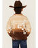 Image #4 - Cowboy Hardware Boys' Cadet Southwestern Print Polar Fleece Pullover, Brown, hi-res