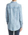 Miss Me Women's Denim Star Long Sleeve Button Down Shirt , Indigo, hi-res