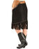 Image #3 - Kobler Leather Women's Leather & Fringe Sioux Suede Skirt, Black, hi-res