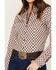 Image #3 - Cinch Women's Medallion Striped Long Sleeve Button-Down Western Shirt, Ivory, hi-res