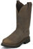 Image #3 - Justin Men's J-Max Balusters Electrical Hazard Pull On Work Boots - Steel Toe, Chocolate, hi-res