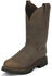 Justin Men's J-Max Balusters Electrical Hazard Pull On Work Boots - Steel Toe, Chocolate, hi-res
