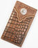 Cody James Men's Croc Praying Cowboy Checkbook Wallet, Brown, hi-res