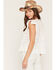 Image #4 - Lovestitch Women's Solid Pleated Lace Short Sleeve Shirt, White, hi-res