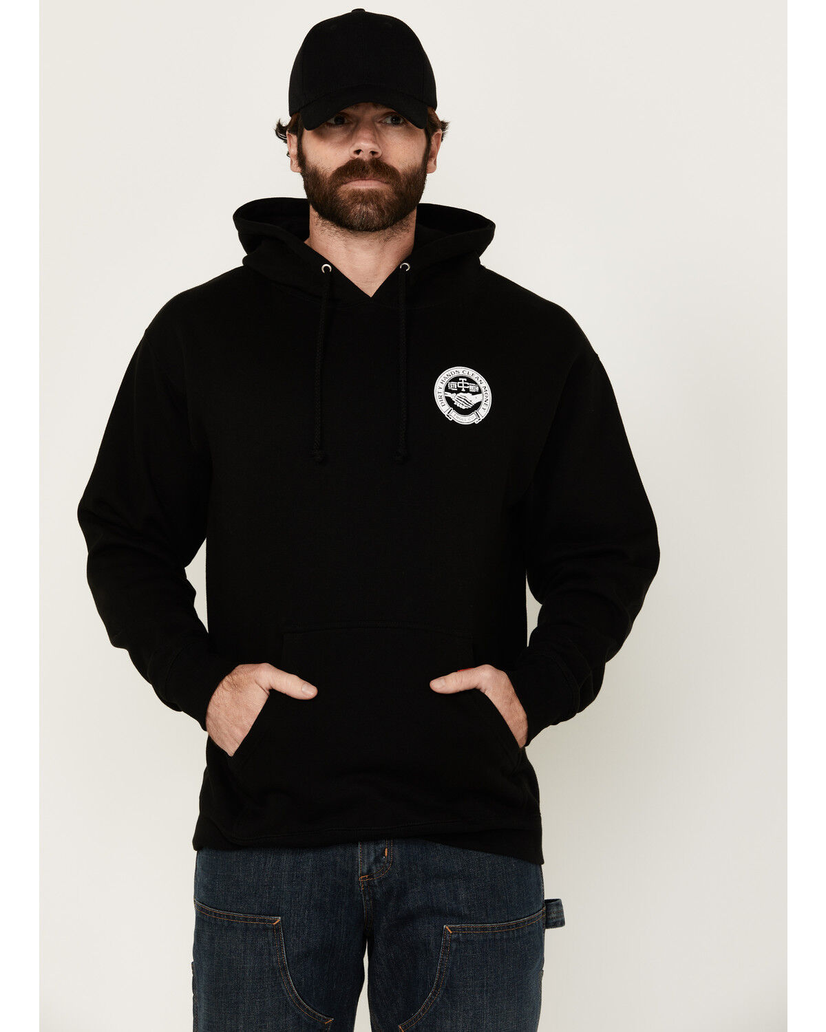 Image #2 - Troll Co Men's Haggler Hooded Sweatshirt, Black, hi-res