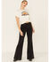 Cut & Paste Women's Cream Yosemite Vintage Graphic Knot Front Tee , Cream, hi-res