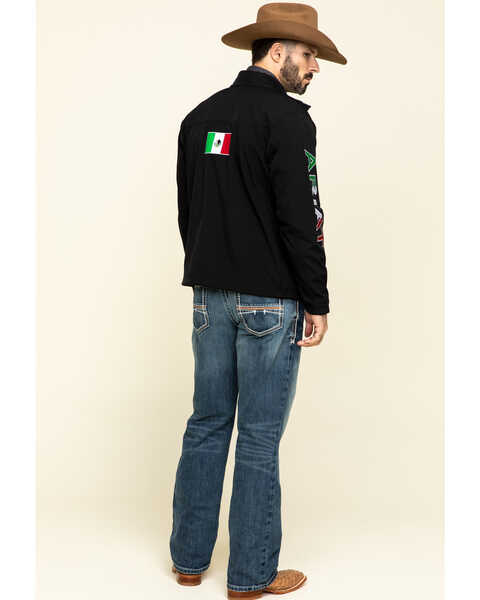 Image #6 - Ariat Men's Mexico Flag Team Softshell Jacket , Black, hi-res