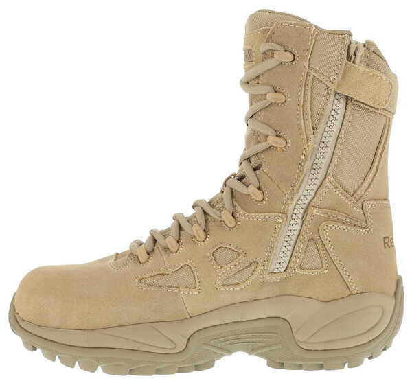 Image #4 - Reebok Men's Stealth 8" Lace-Up Side-Zip Desert Khaki Work Boots - Composite Toe, Desert Khaki, hi-res