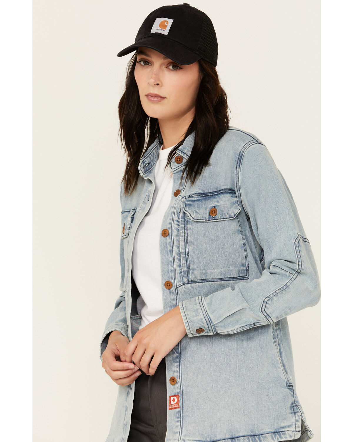 Image #2 - Dovetail Workwear Women's Oahe Work Jacket, Medium Wash, hi-res