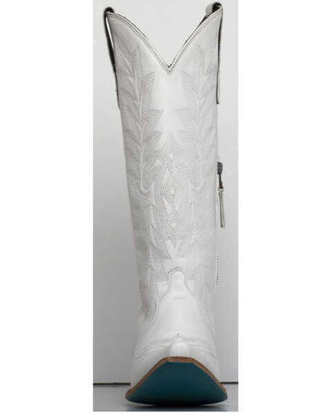 Image #4 - Lane Women's Off The Record Patent Leather Tall Western Boots - Snip Toe, White, hi-res