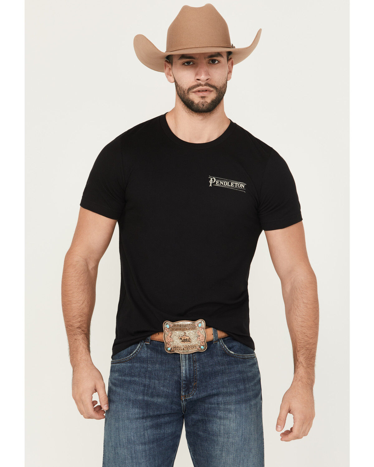Image #2 - Pendleton Men's Campfire Short Sleeve Graphic T-Shirt, Black, hi-res