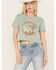Image #1 - Kerusso Women's Wanderer But Not Lost Desert Cropped Graphic Tee, Green, hi-res