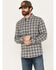 Image #1 - Brothers and Sons Men's Bowie Everyday Plaid Print Long Sleeve Button Down Flannel Shirt, Dark Grey, hi-res