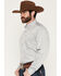 Image #2 - Cinch Men's Tencel&trade; Striped Long Sleeve Button-Down Western Shirt, Light Blue, hi-res