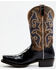 Image #3 - Dan Post Men's Eel Exotic Blue Western Boots - Square Toe , Multi, hi-res