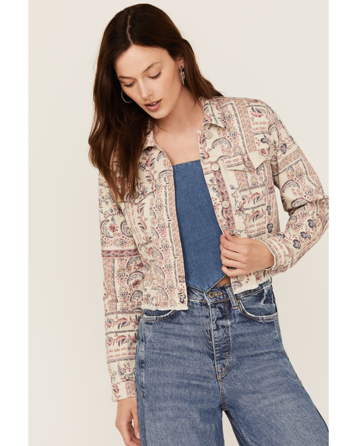 Image #2 - Shyanne Women's Americana Print Denim Jacket, Multi, hi-res