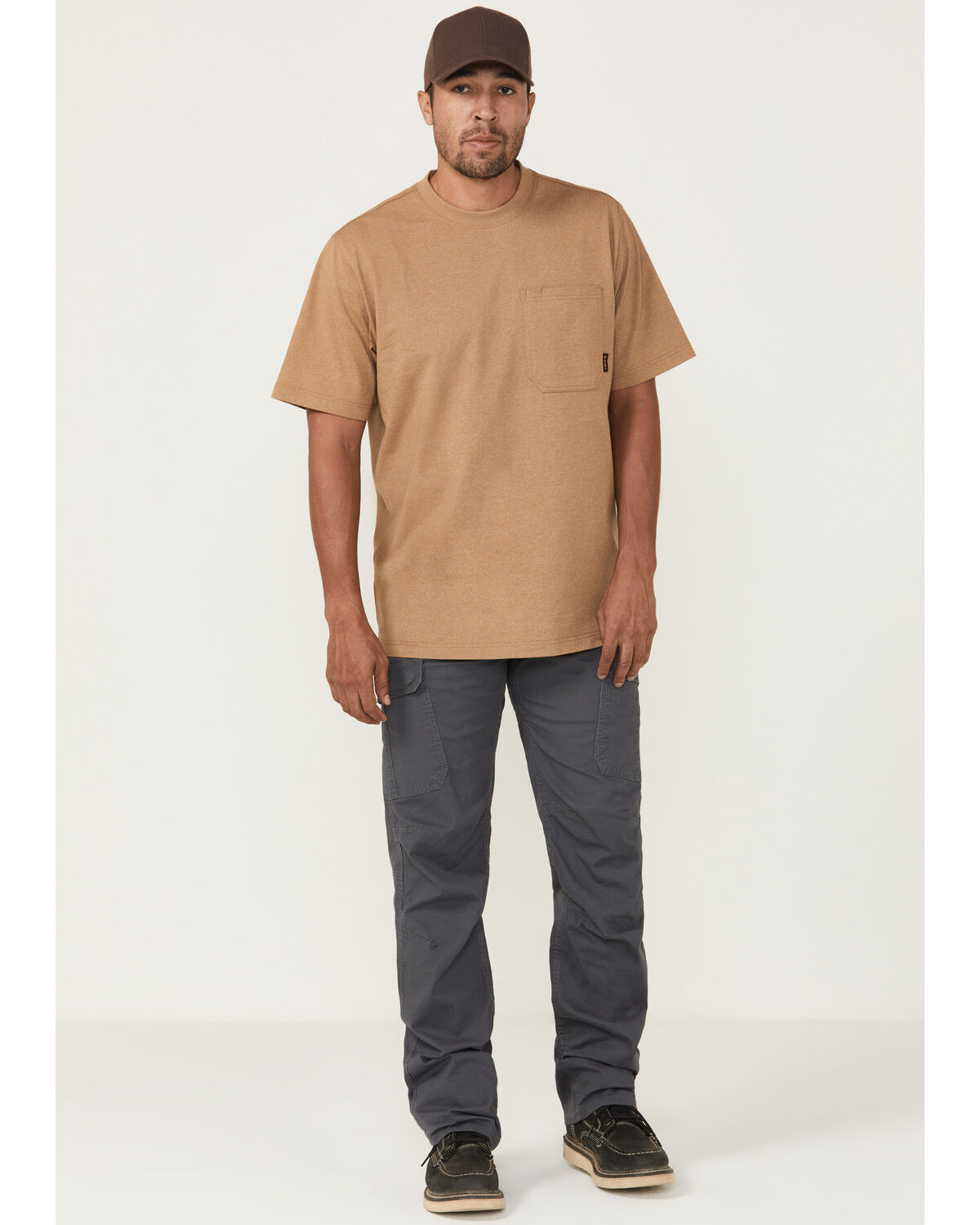 Image #1 - Hawx Men's Armstrong Cargo Ripstop Stretch Denim Work Pants, Charcoal, hi-res