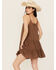 Image #4 - Cleo + Wolf Women's Brandy Sleeveless Button Front Mini Dress, Chocolate Brown, hi-res