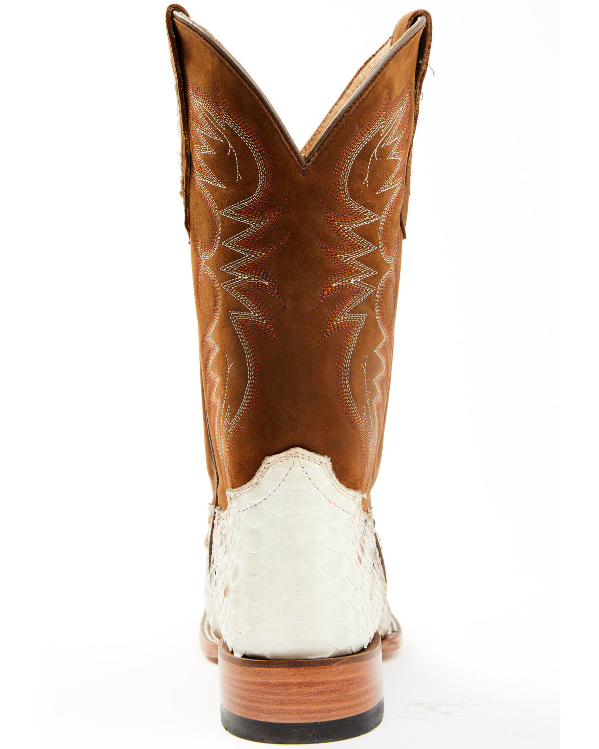 Image #5 - Cody James Men's Bone Python Exotic Western Boot - Broad Square Toe, Brown, hi-res