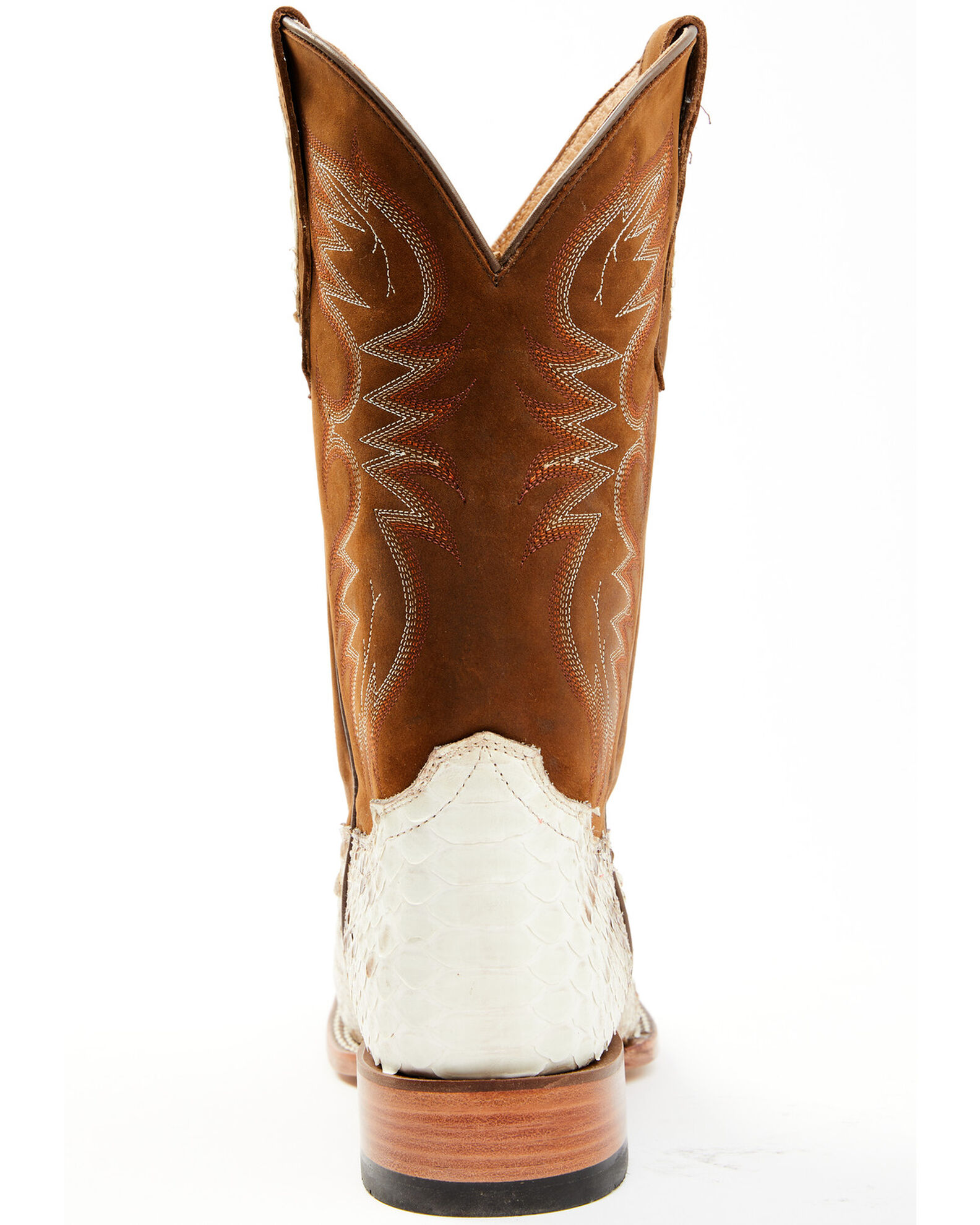Image #5 - Cody James Men's Bone Python Exotic Western Boot - Broad Square Toe, Brown, hi-res