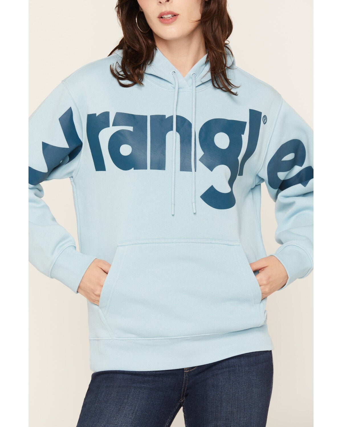 Image #3 - Wrangler Women's Logo Hoodie, Blue, hi-res