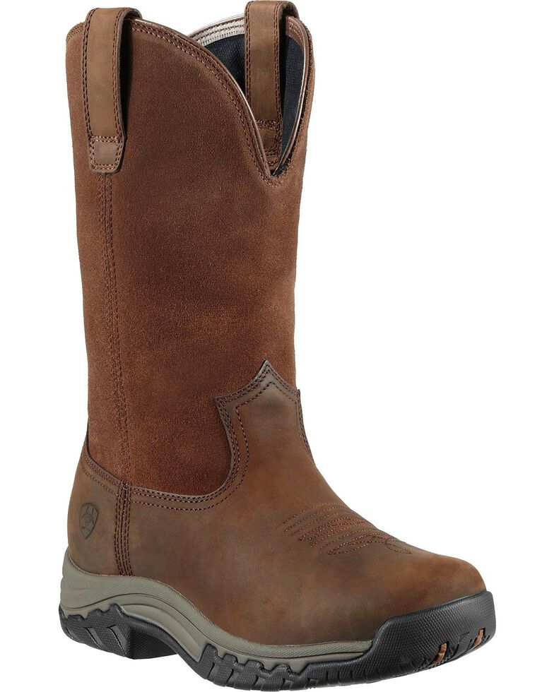 Ariat Women's Terrain H2O Pull-On Boots - Round Toe, Distressed, hi-res