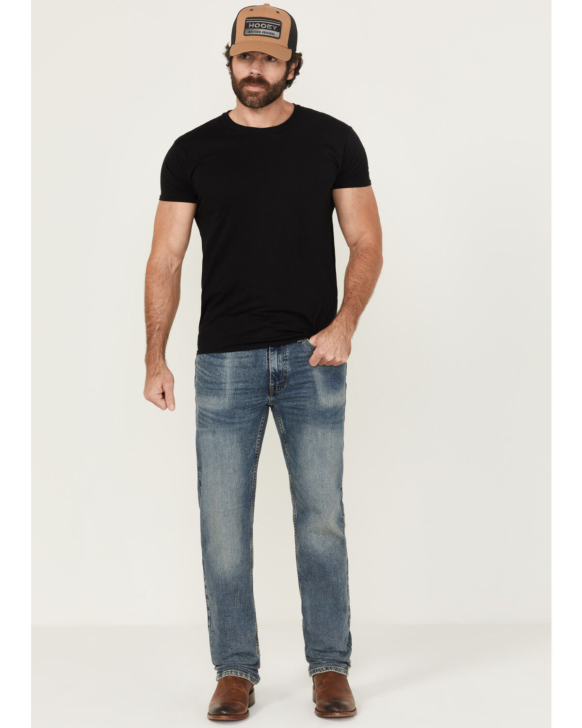 Image #1 - Levi's Men's 514™ Medium Wash Straight Stretch Denim Jeans, Medium Wash, hi-res