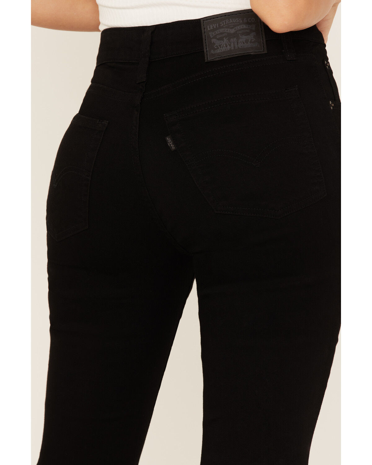 Image #4 - Levi's Women's 501 High Rise Flare Jeans, Black, hi-res