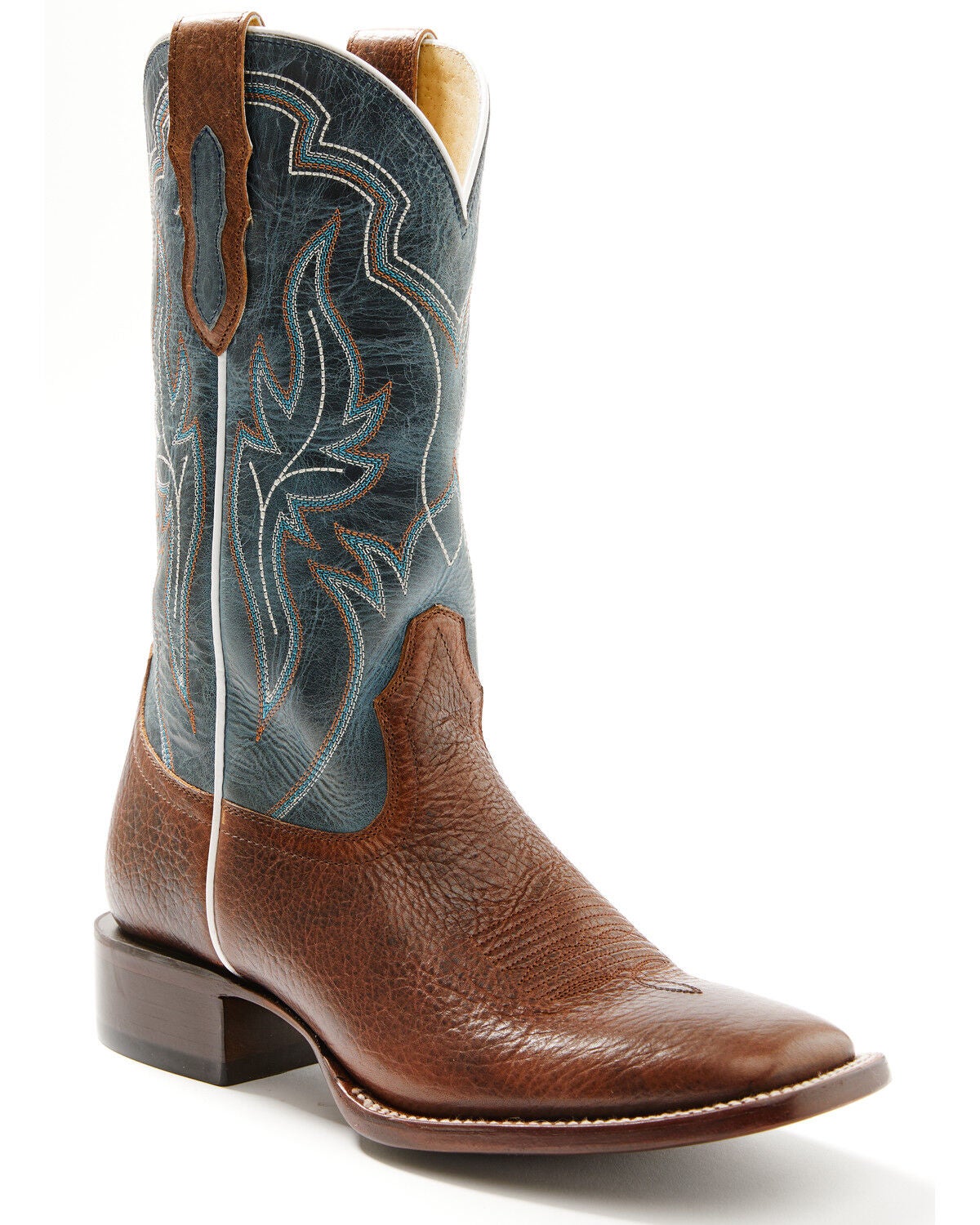 Cody James Men's Harper Western Boots - Broad Square Toe, Blue, hi-res