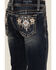 Image #4 - Grace in LA Girls' Dark Wash Mid Rise Bootcut Jeans, Medium Wash, hi-res