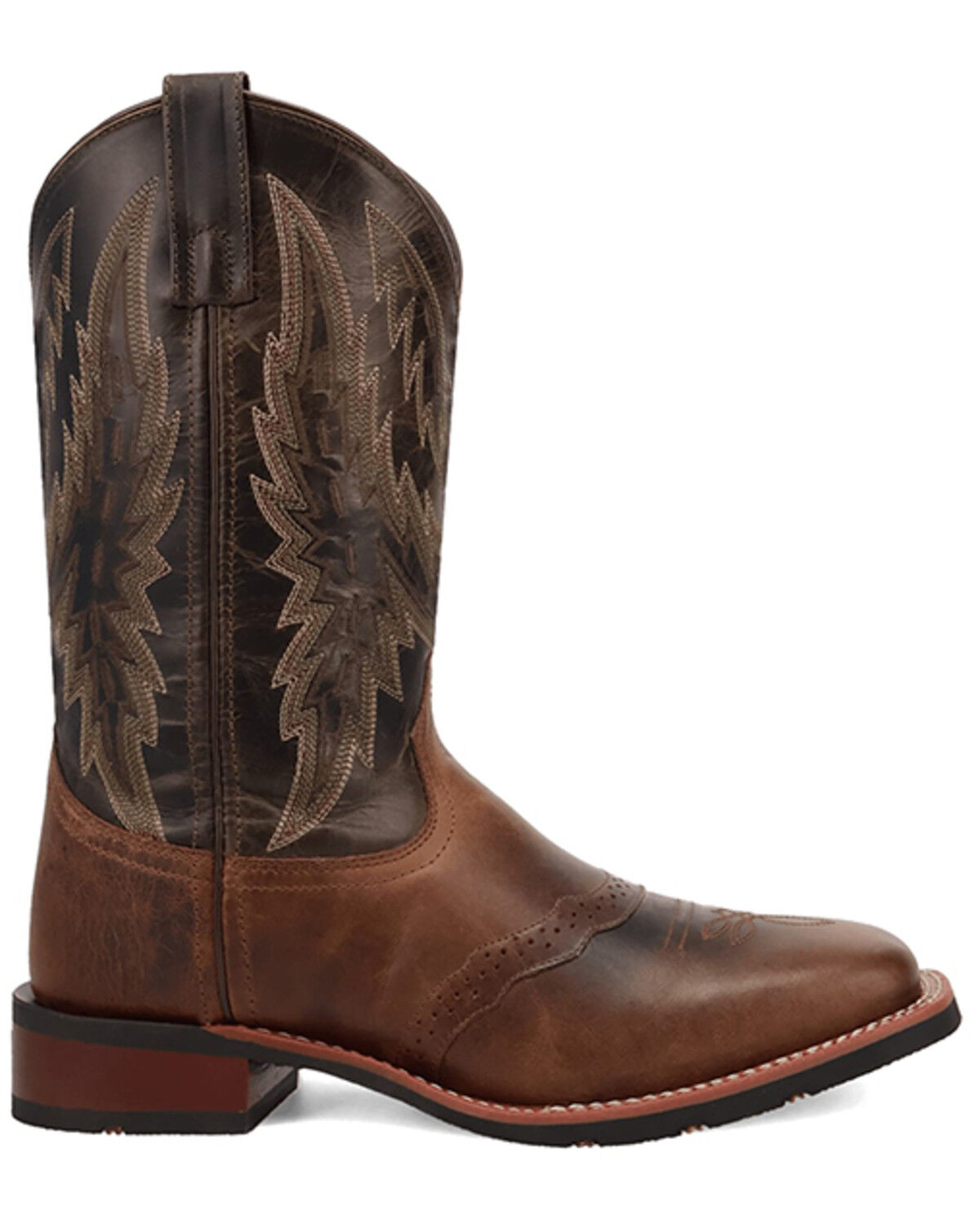 Image #2 - Laredo Men's Hyde Performance Western Boots - Broad Square Toe, Brown, hi-res