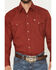 Image #3 - Ely Walker Men's Solid Long Sleeve Snap Stretch Western Shirt, Red, hi-res