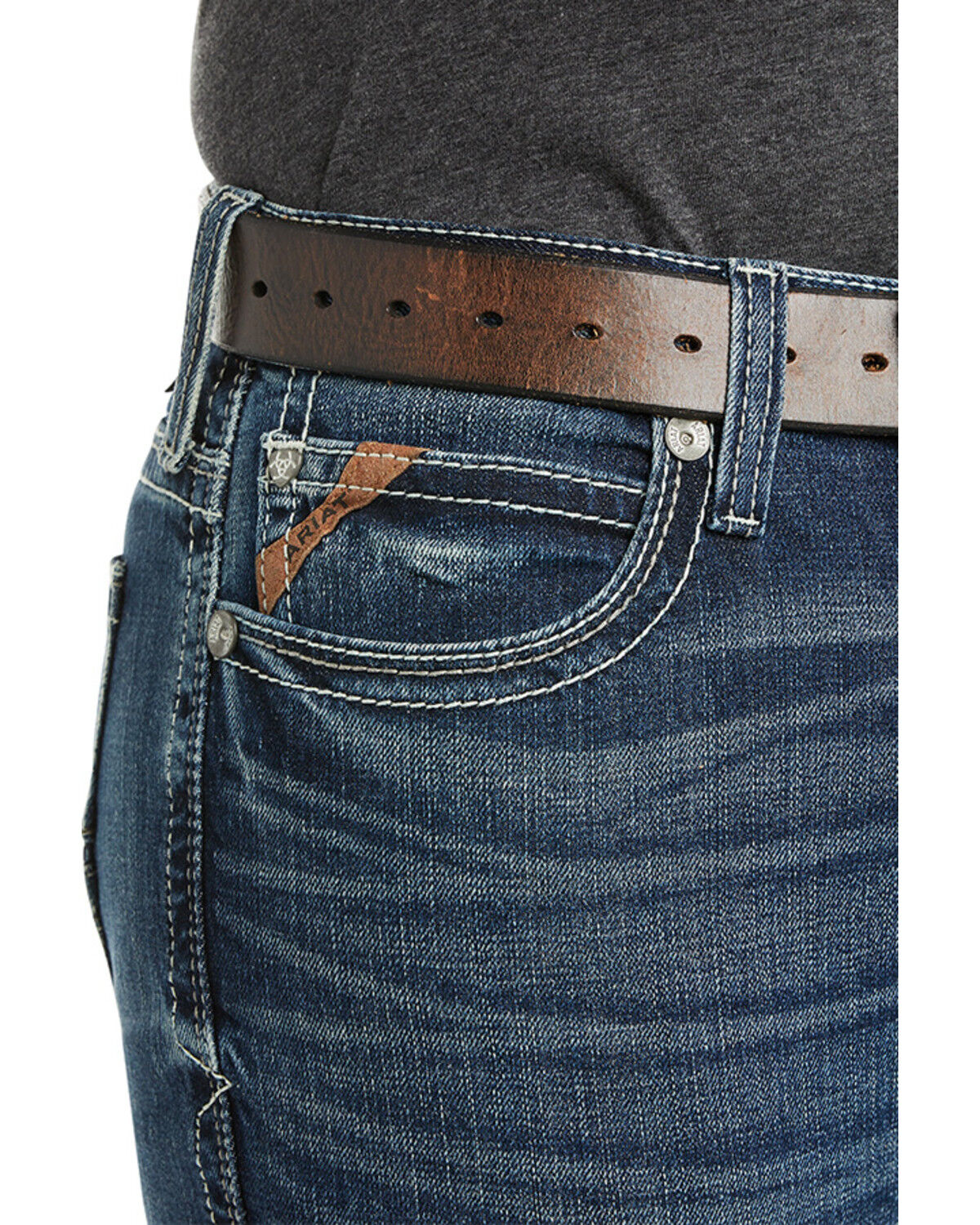 Image #2 - Ariat Men's M7 Silverton Coltrane Slim Straight Jeans, Blue, hi-res