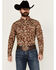 Image #1 - RANK 45&reg; Men's Hopewood Abstract Southwestern Print Long Sleeve Button-Down Stretch Western Shirt, Rust Copper, hi-res