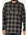 Image #3 - Brothers and Sons Men's Large Jacquard Plaid Print Button Down Western Shirt, Charcoal, hi-res